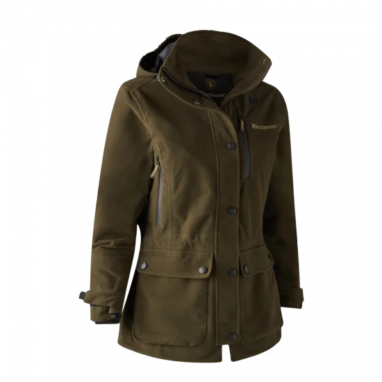 Women's long - length wool blend jackets for a warm and stylish winter look Deerhunter Lady Gabby Jacket - Peat (391) Women's long - length wool blend jackets for a warm and stylish winter look Deerhunter Lady Gabby Jacket - Peat (391)