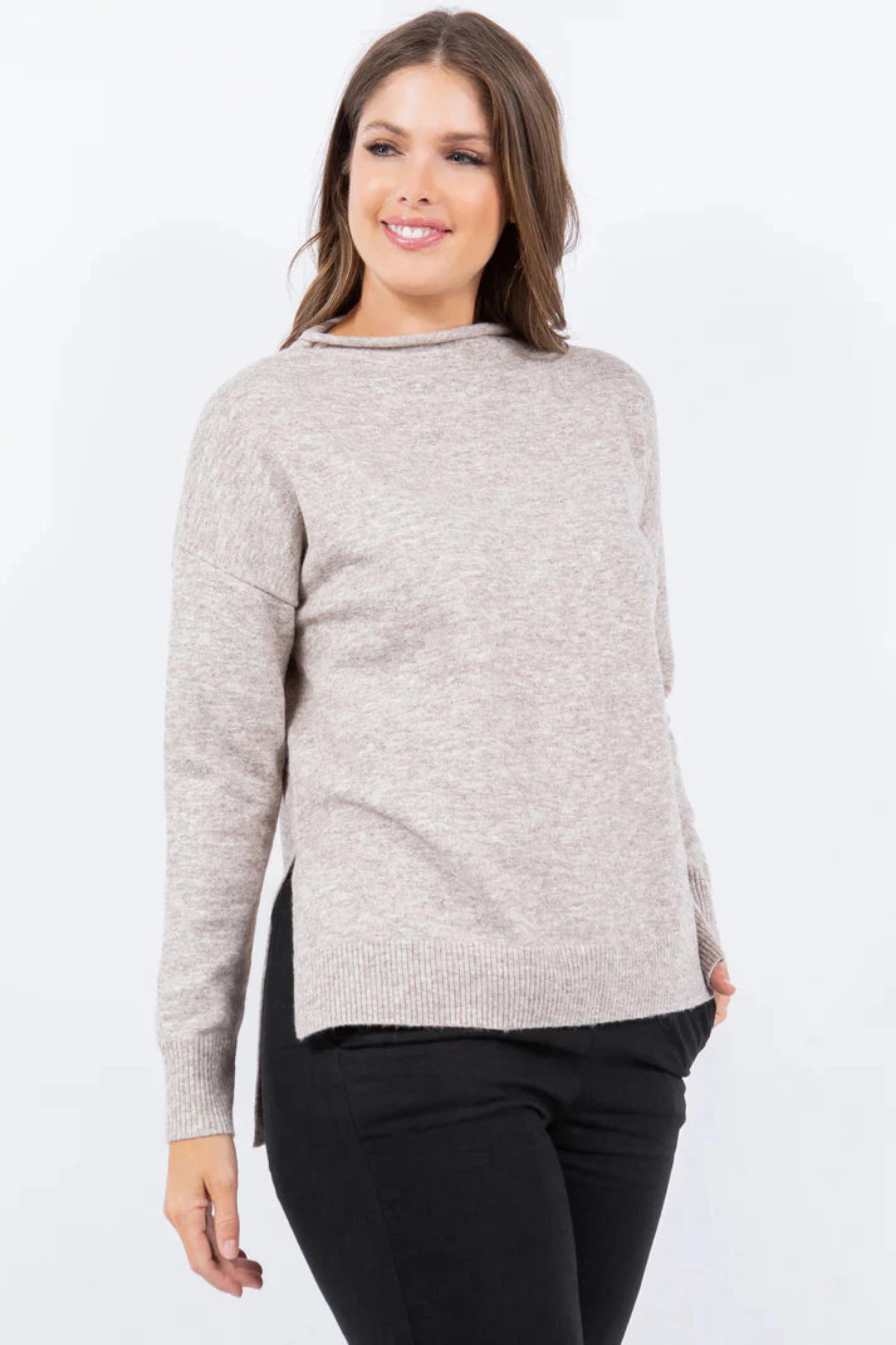 Women's Knit Boat - Neck Tops with a Loose Fit for Comfort  Effortless Elegance Sweater