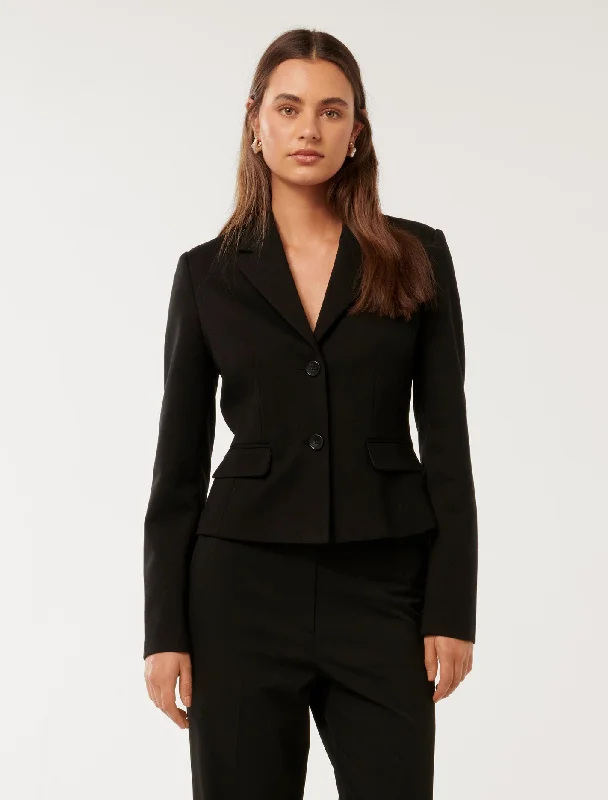 Women's double - breasted tweed jackets in classic colors for a sophisticated office look Elleanor Two Button Blazer Women's double - breasted tweed jackets in classic colors for a sophisticated office look Elleanor Two Button Blazer