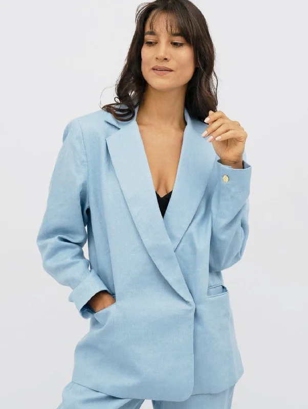 Oversized Women's Printed Blazers in Animal Patterns for a Statement Piece Havana Linen Oversized Blazer | Summer House Oversized Women's Printed Blazers in Animal Patterns for a Statement Piece Havana Linen Oversized Blazer | Summer House