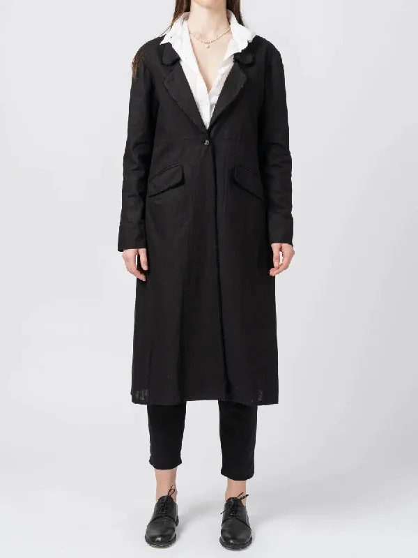 Women's long - length wool blend jackets for a warm and stylish winter look LINEN COAT Women's long - length wool blend jackets for a warm and stylish winter look LINEN COAT