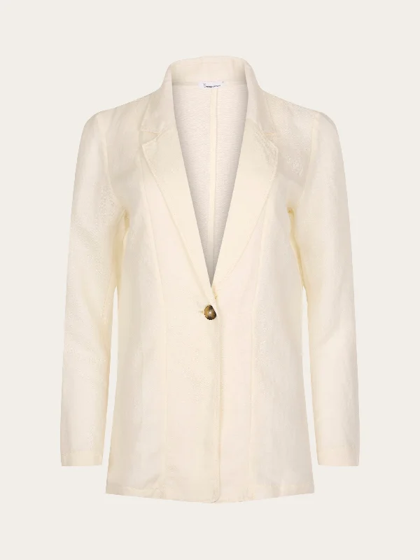 Single - Breasted Women's Corduroy Blazers in Mustard Yellow for an Autumn Vibe Linen mix loose blazer - Buttercream Single - Breasted Women's Corduroy Blazers in Mustard Yellow for an Autumn Vibe Linen mix loose blazer - Buttercream