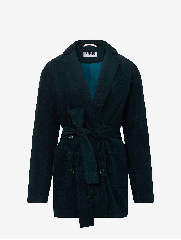 Double - Breasted Women's Leather Blazers in Taupe for an Edgy Look Meg Women's Organic Cotton Needlecord Blazer | Dark Marine Double - Breasted Women's Leather Blazers in Taupe for an Edgy Look Meg Women's Organic Cotton Needlecord Blazer | Dark Marine