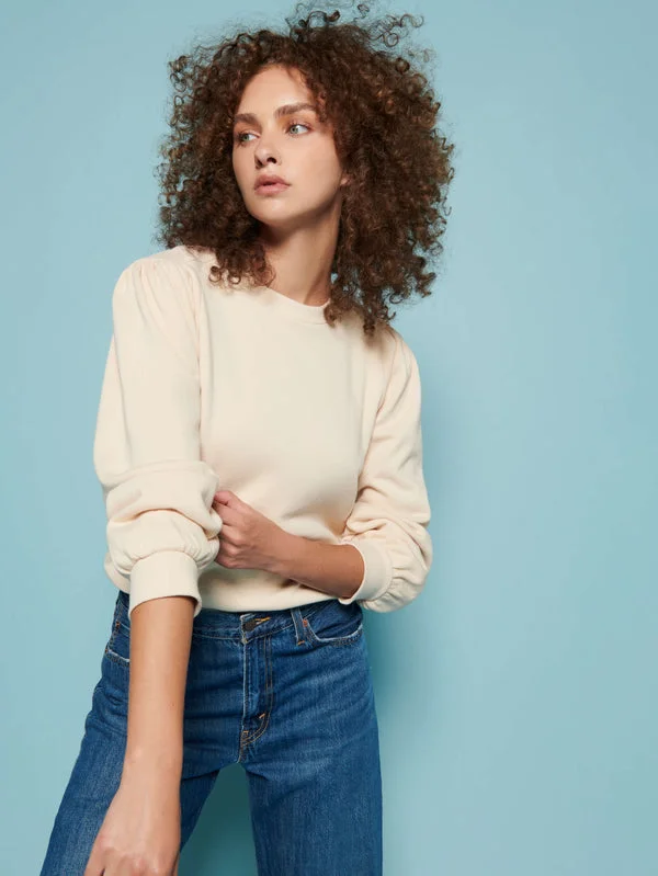 Women's quarter - zip sweatshirt made of organic cotton for eco - conscious fashion Sweatshirt 1437fl Carole White-Chocolate Women's quarter - zip sweatshirt made of organic cotton for eco - conscious fashion Sweatshirt 1437fl Carole White-Chocolate