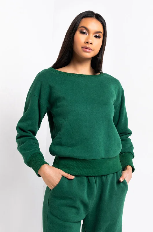 Women's color - block hoodie combining bold hues for a fashion - forward statement PAXTON ROXANNE SWEATSHIRT GREEN Women's color - block hoodie combining bold hues for a fashion - forward statement PAXTON ROXANNE SWEATSHIRT GREEN