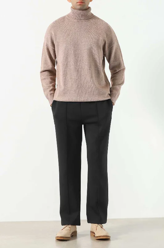 Mock - Neck Women's Knit Blouses in a Modern Style  RELAXED HIGH NECK SWEATER