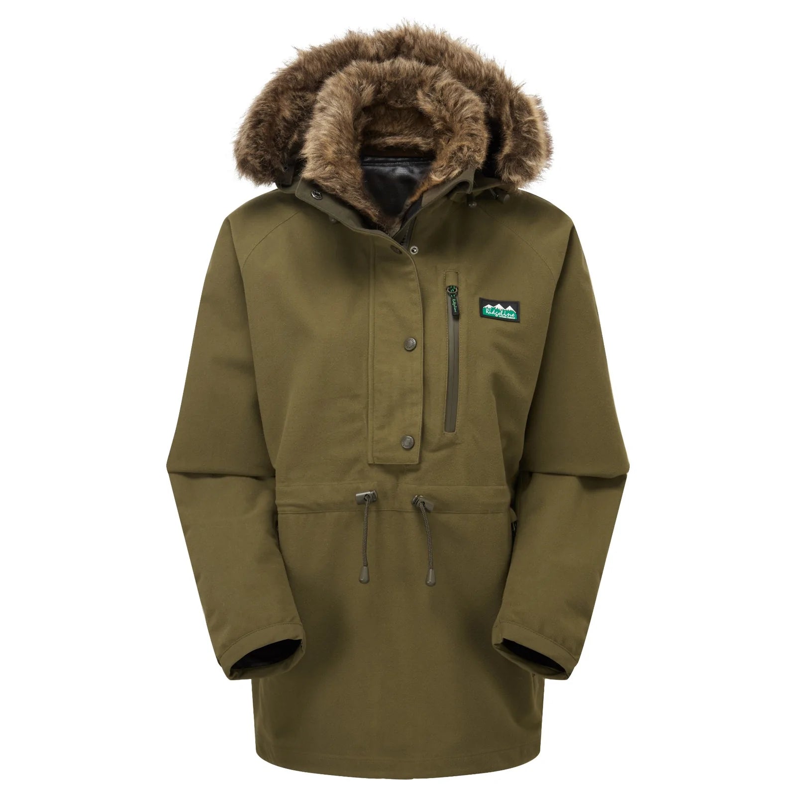 Women's faux fur - trimmed denim jackets for a trendy and cozy style Ridgeline Ladies Monsoon II Arctic Smock - Teak (NEW Model) Women's faux fur - trimmed denim jackets for a trendy and cozy style Ridgeline Ladies Monsoon II Arctic Smock - Teak (NEW Model)