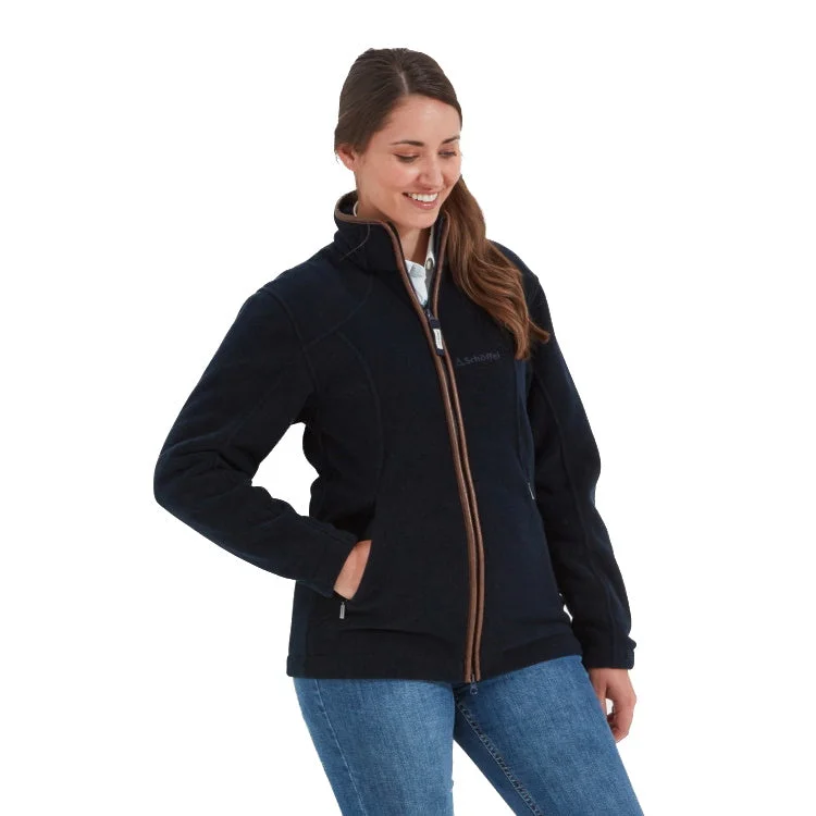 Women's military - style jackets with epaulets for a tough and fashionable appearance Schoffel Ladies Burley Fleece Jacket - Navy Women's military - style jackets with epaulets for a tough and fashionable appearance Schoffel Ladies Burley Fleece Jacket - Navy