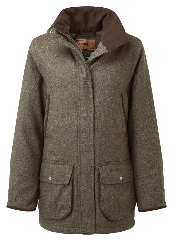 Women's military - style jackets with epaulets for a tough and fashionable appearance Schoffel Women's Ptarmigan Waterproof Tweed Women's military - style jackets with epaulets for a tough and fashionable appearance Schoffel Women's Ptarmigan Waterproof Tweed