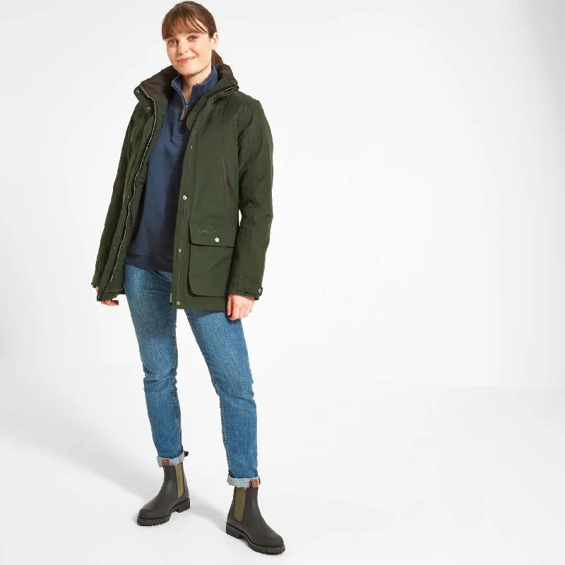 Women's faux fur - trimmed denim jackets for a trendy and cozy style Schoffel Women's Rockingham II Waterproof Coat Women's faux fur - trimmed denim jackets for a trendy and cozy style Schoffel Women's Rockingham II Waterproof Coat