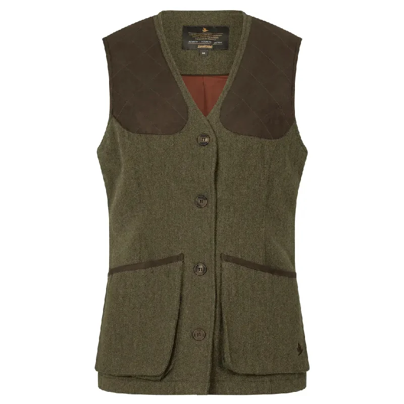 Women's cropped leather jackets with silver zippers for a punk - inspired outfit Seeland Women's Hillside Harriet Waistcoat - Moss Green Women's cropped leather jackets with silver zippers for a punk - inspired outfit Seeland Women's Hillside Harriet Waistcoat - Moss Green