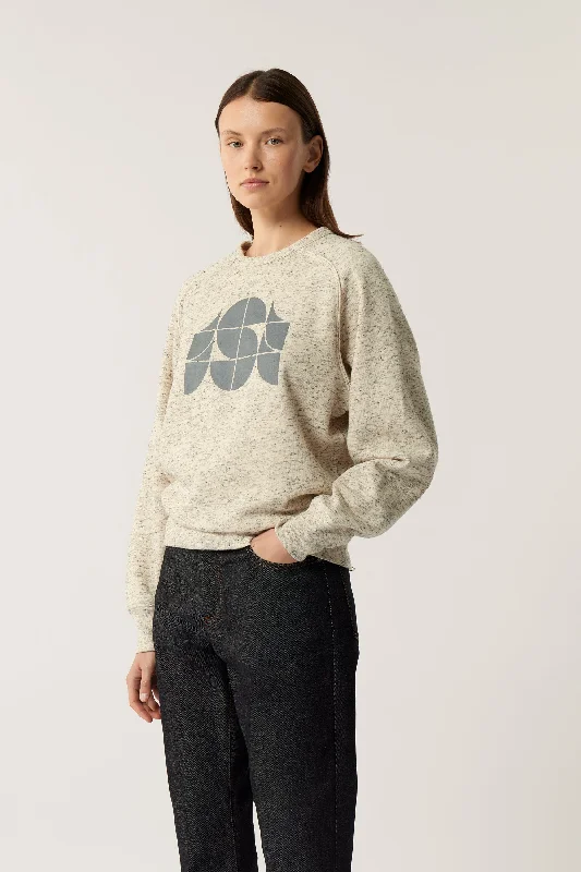 Women's tie - front hoodie in a lightweight fabric for summer layering Sweatshirt Pascal Ecru-Chine Women's tie - front hoodie in a lightweight fabric for summer layering Sweatshirt Pascal Ecru-Chine