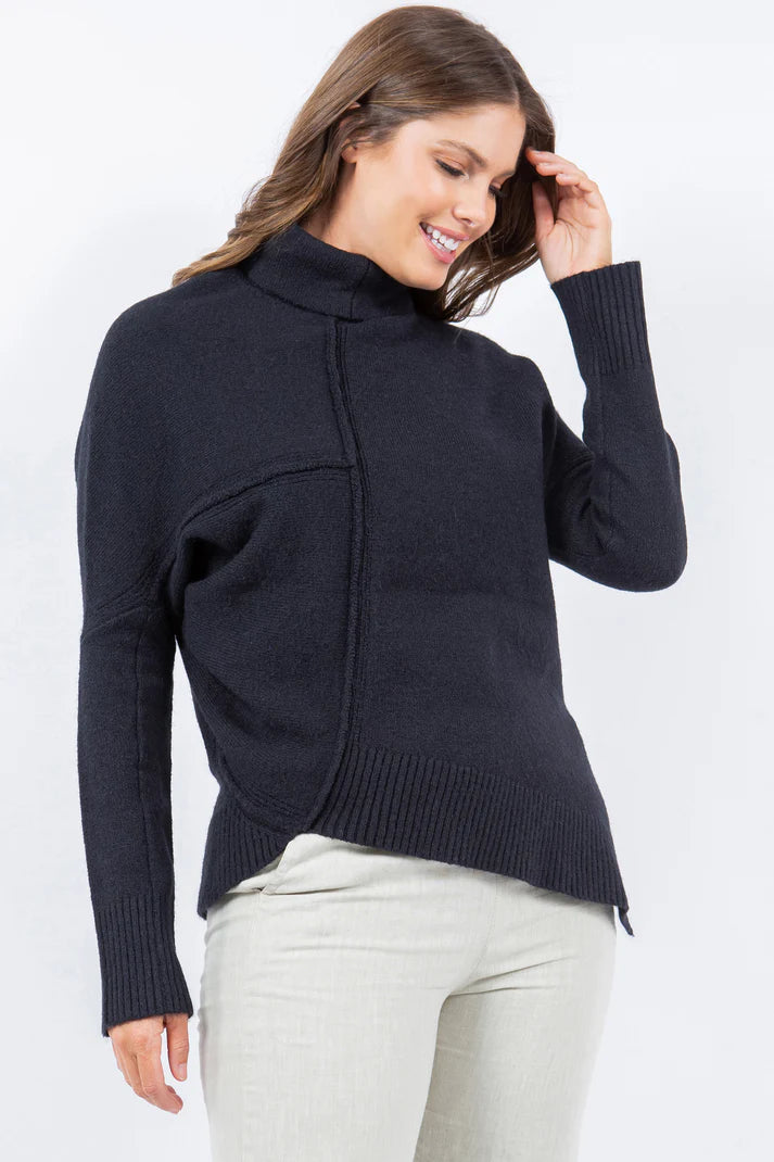 Striped Women's Knit Pullovers in a Classic Pattern  Symphony Slit Sweater