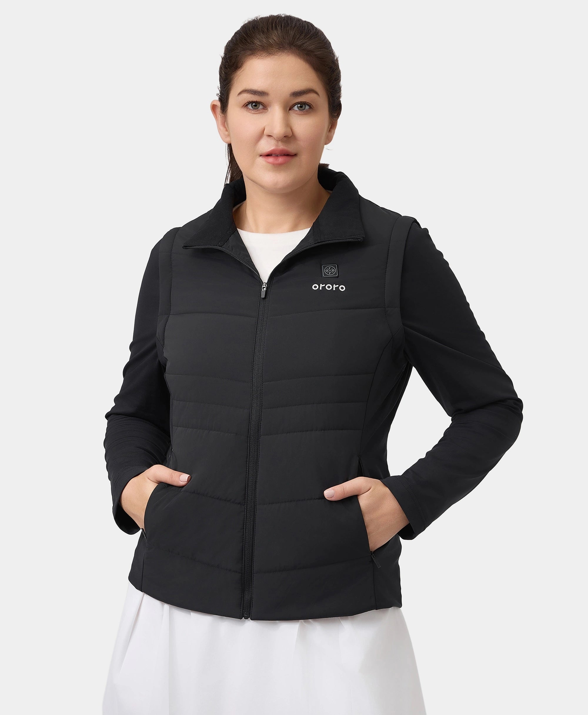 Women's shearling - lined suede jackets for ultimate warmth and luxury Turnberry Women's Heated Golf Jacket w/ Zip-off Sleeves Women's shearling - lined suede jackets for ultimate warmth and luxury Turnberry Women's Heated Golf Jacket w/ Zip-off Sleeves