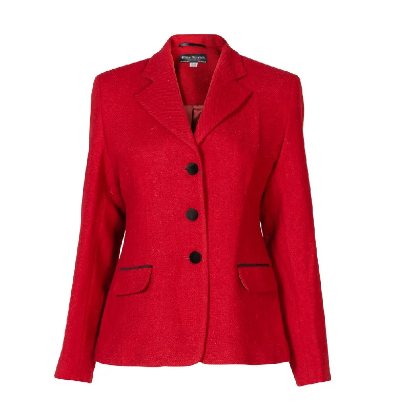 Women's quilted puffer jackets in a cropped silhouette for a modern twist Women's Harris Tweed Jacket - Melanie - Red Twill Women's quilted puffer jackets in a cropped silhouette for a modern twist Women's Harris Tweed Jacket - Melanie - Red Twill
