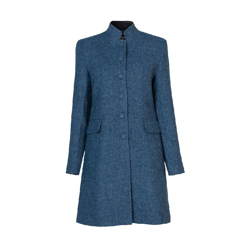 Women's long - line cardigan jackets in a soft knit for a cozy and elegant look Women's Harris Tweed Jacket - Sammie - Blue Fleck Women's long - line cardigan jackets in a soft knit for a cozy and elegant look Women's Harris Tweed Jacket - Sammie - Blue Fleck