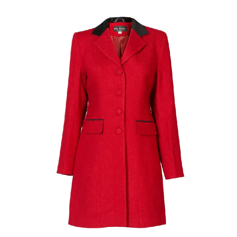 Women's quilted puffer jackets in a cropped silhouette for a modern twist Women's Harris Tweed Jacket - Sophie - Red Twill Women's quilted puffer jackets in a cropped silhouette for a modern twist Women's Harris Tweed Jacket - Sophie - Red Twill