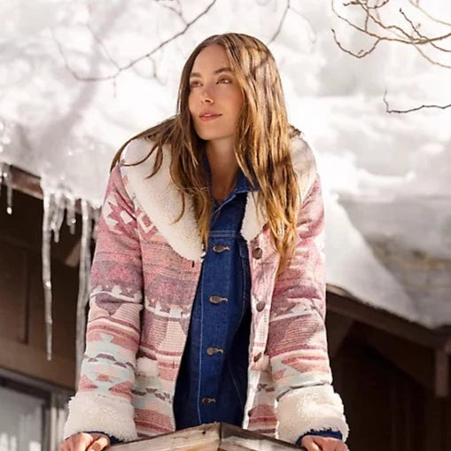 Women's trench coats with a removable belt for customizable styling Wrangler Women's Sherpa Shawl Collar Coat in Rosa Pink Women's trench coats with a removable belt for customizable styling Wrangler Women's Sherpa Shawl Collar Coat in Rosa Pink