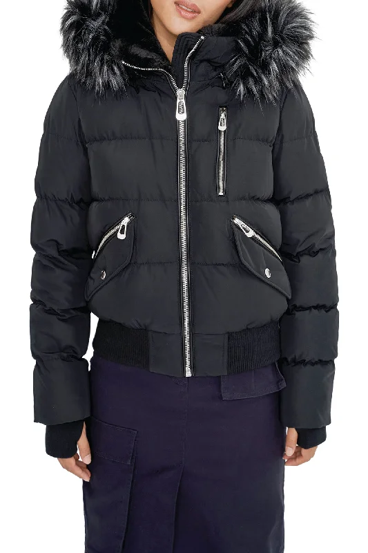 Women's cropped winter jackets with fur collars​ Women's Noize Vic Jacket