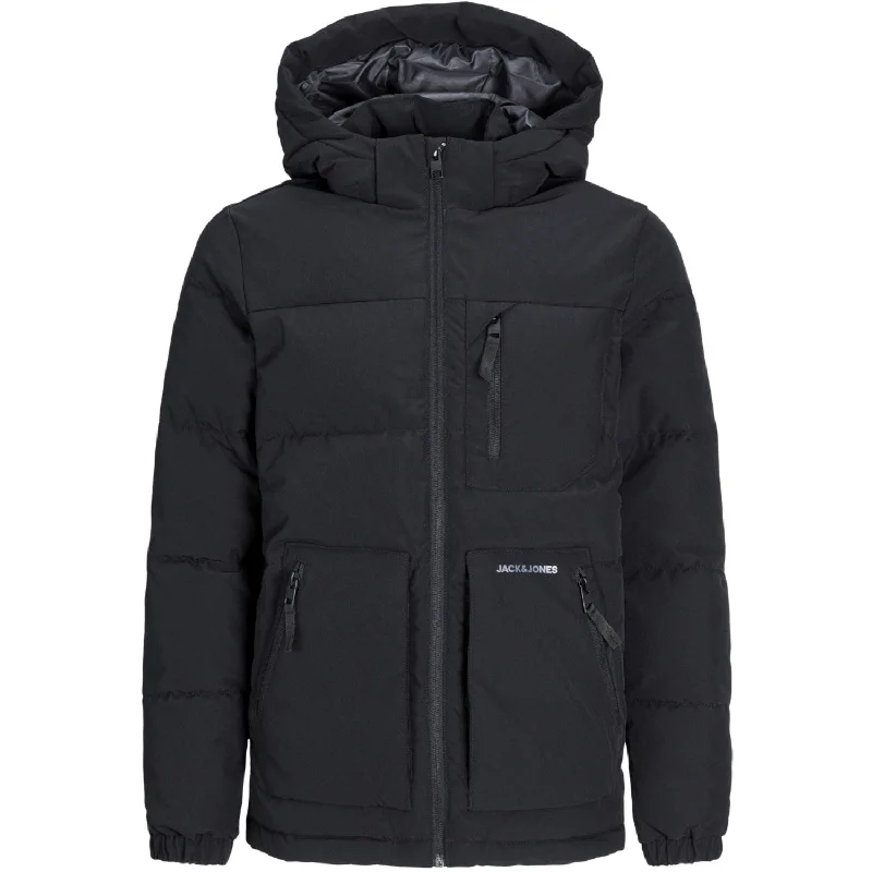 Checkered wool winter coats for women's workwear Jack & Jones Junior Black Eotto Puffer Jacket Checkered wool winter coats for women's workwear Jack & Jones Junior Black Eotto Puffer Jacket