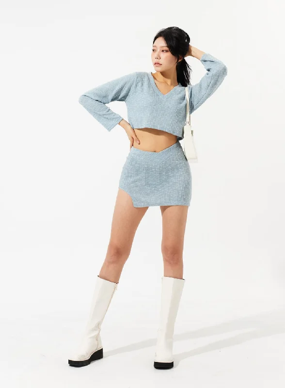 Plus Size Women's Striped Sweater Co - ords in Navy and White for a Nautical - Themed Look Knit Top And Mini Skirt Set IM307 Plus Size Women's Striped Sweater Co - ords in Navy and White for a Nautical - Themed Look Knit Top And Mini Skirt Set IM307