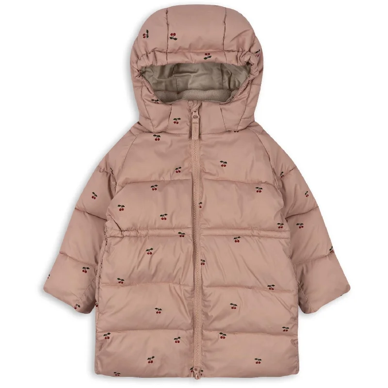 Women's winter coats with adjustable hoods Konges Sløjd Cherry Blush Nuka Long Jacket Grs Women's winter coats with adjustable hoods Konges Sløjd Cherry Blush Nuka Long Jacket Grs