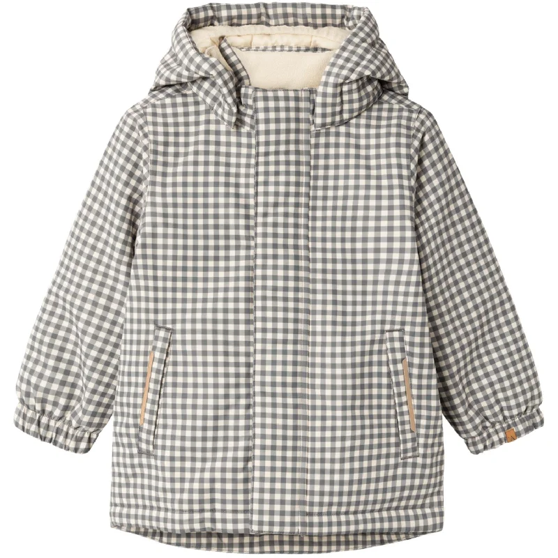 Women's winter coats with adjustable hoods Lil'Atelier Pewter Lasnow10 Jacket AOP 1Fo Women's winter coats with adjustable hoods Lil'Atelier Pewter Lasnow10 Jacket AOP 1Fo