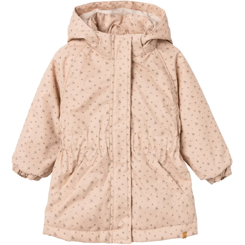 Women's long - length down - filled winter coats Lil'Atelier Rugby Tan Gerda Long Jacket AOP Women's long - length down - filled winter coats Lil'Atelier Rugby Tan Gerda Long Jacket AOP