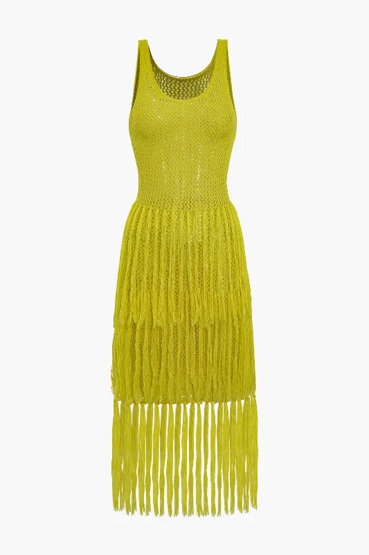 Mini - Length Women's Chunky Knit Sweater Dresses in Bold Hues Solid Knit Fringe Cut Out Midi Dress Mini - Length Women's Chunky Knit Sweater Dresses in Bold Hues Solid Knit Fringe Cut Out Midi Dress