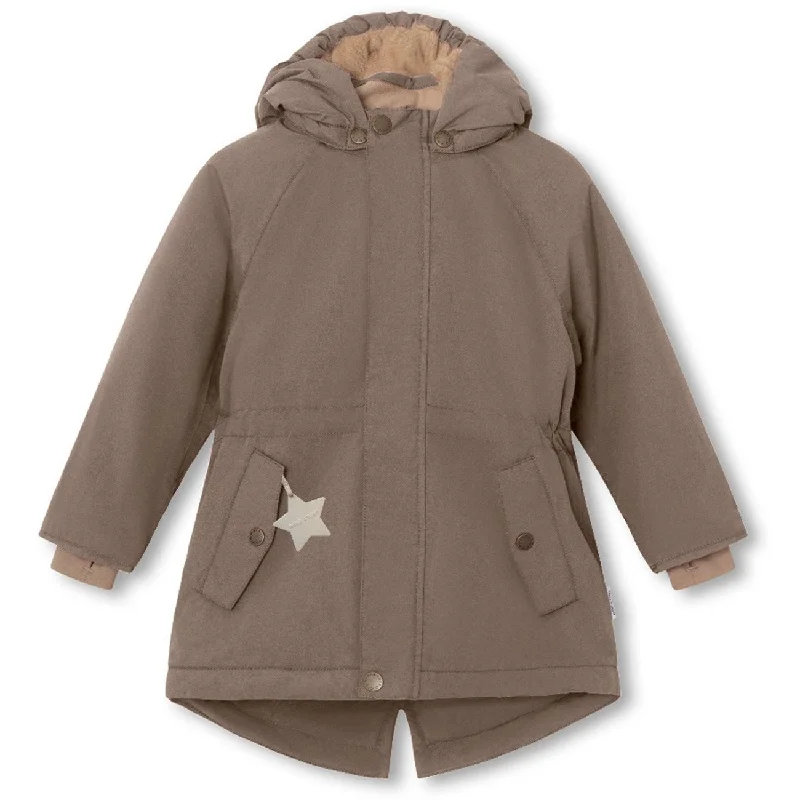 Women's slim - fit leather winter coats Mini A ture Morel grey Vikania Fleece Winter Jacket Women's slim - fit leather winter coats Mini A ture Morel grey Vikania Fleece Winter Jacket