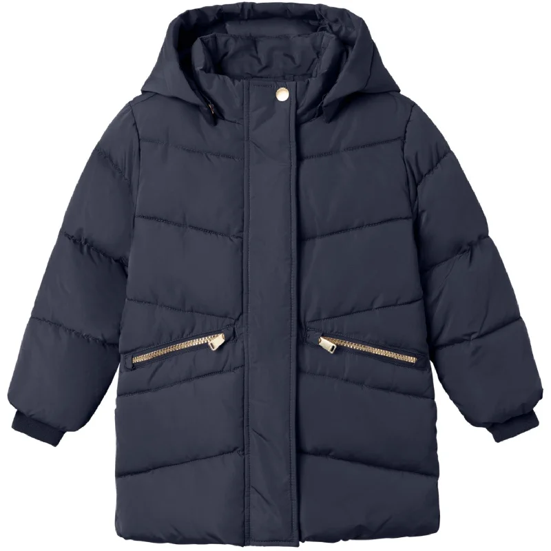 Padded winter coats for women in bright colors Name It Dark Sapphire Memot Long Jacke Padded winter coats for women in bright colors Name It Dark Sapphire Memot Long Jacke