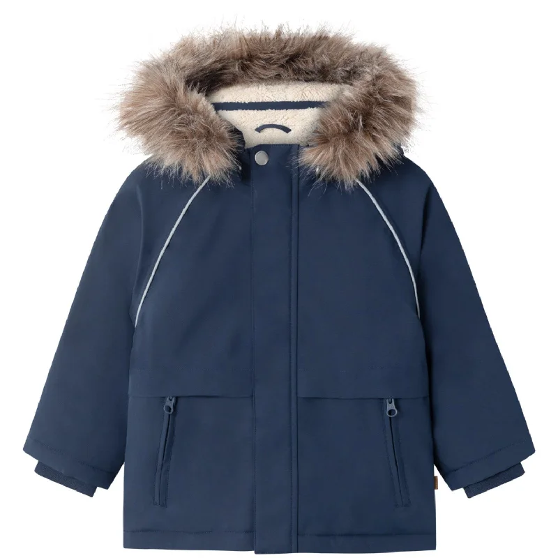 Parka - style winter coats for women with multiple pockets Name It Dark Sapphire Snow05 Jacket Solid 1Fo Parka - style winter coats for women with multiple pockets Name It Dark Sapphire Snow05 Jacket Solid 1Fo