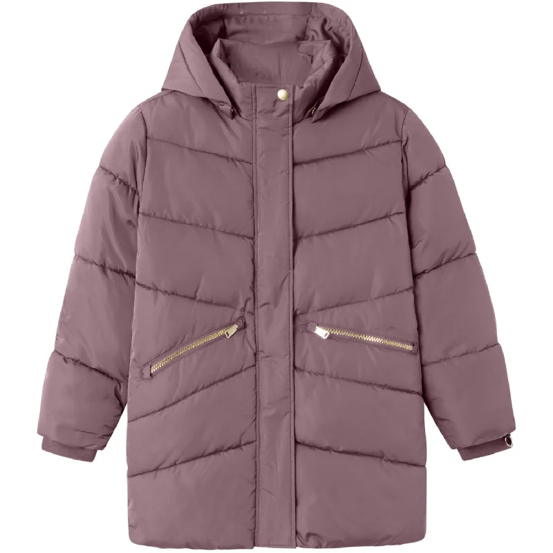 Women's winter coats with detachable sleeves​ Name It Grape Shake Memo Long Jacket