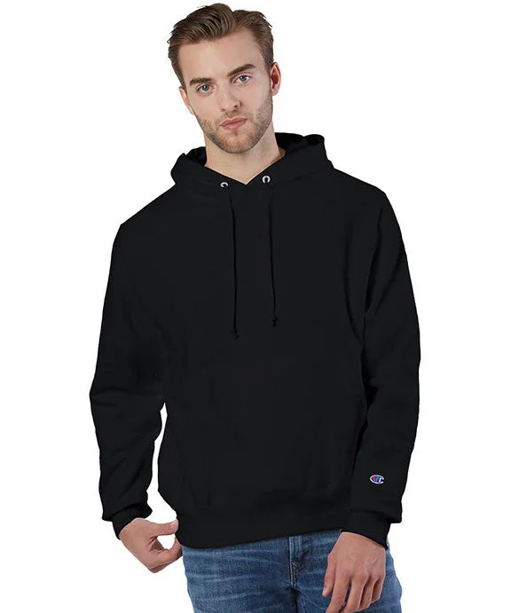 S1051 - Champion Reverse Weave® Pullover Hooded Sweatshirt | Black