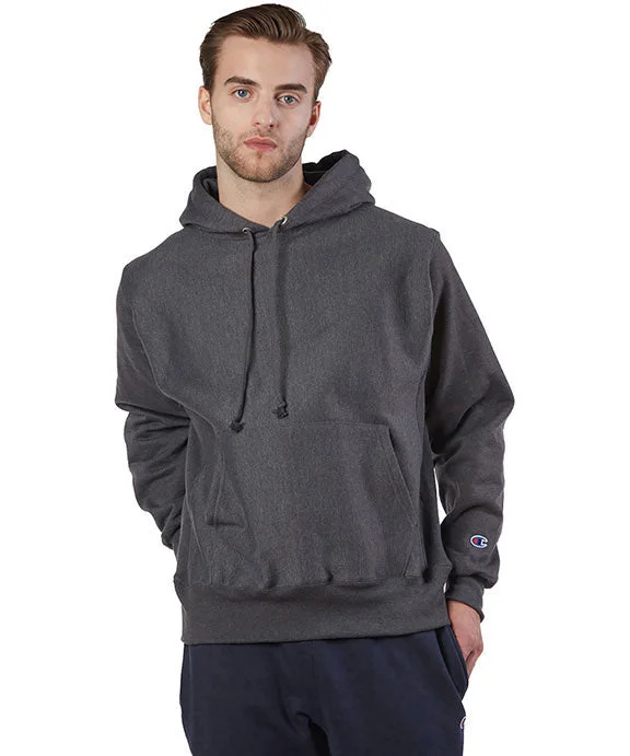 S1051 - Champion Reverse Weave® Pullover Hooded Sweatshirt | Charcoal Heather