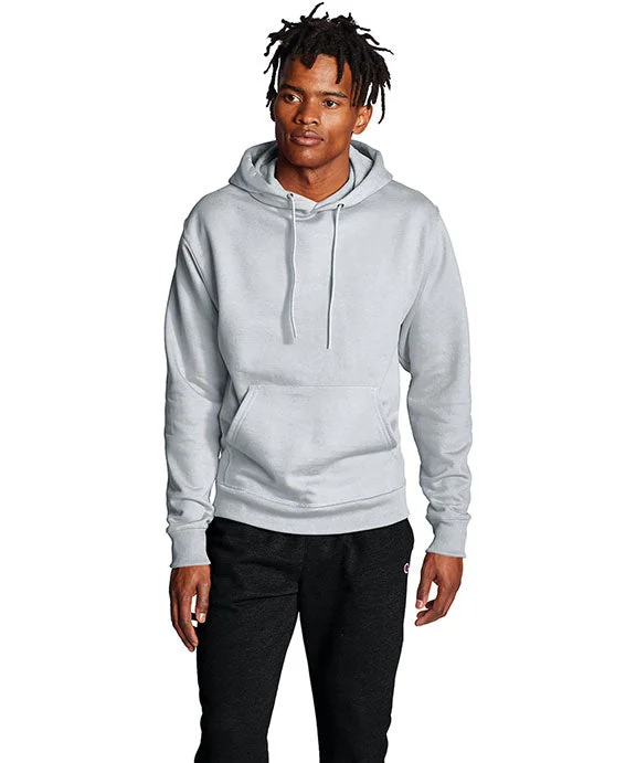 S700 - Champion Adult Double Dry Eco® Pullover Hooded Sweatshirt | Silver Grey