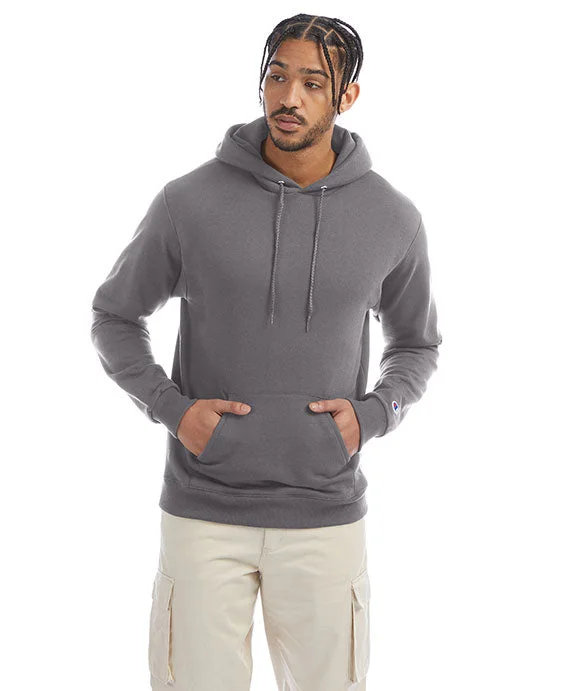 S700 - Champion Adult Double Dry Eco® Pullover Hooded Sweatshirt | Stone Grey