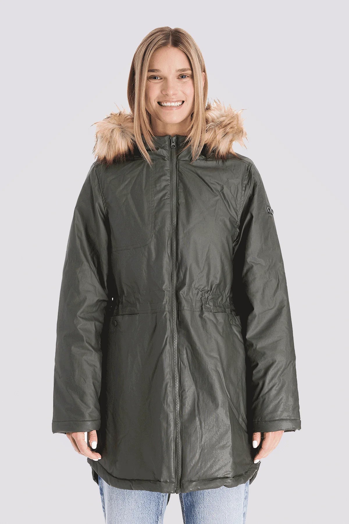 Puffer - style winter coats for women with quilted patterns​ Waxed Shell Winter Parka