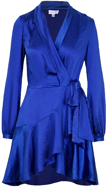 Off - the - Shoulder Women Dress for a Romantic and Feminine Look Off - the - Shoulder Women Dress for a Romantic and Feminine Look Adonia Wrap Dress In Blue Off - the - Shoulder Women Dress for a Romantic and Feminine Look Off - the - Shoulder Women Dress for a Romantic and Feminine Look Adonia Wrap Dress In Blue