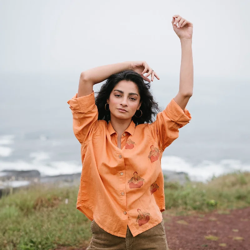 Printed Abstract Women Dress for a Modern and Artistic Appeal Printed Abstract Women Dress for a Modern and Artistic Appeal Linen Shirt For Women | Hand Painted | Deep Orange Printed Abstract Women Dress for a Modern and Artistic Appeal Printed Abstract Women Dress for a Modern and Artistic Appeal Linen Shirt For Women | Hand Painted | Deep Orange