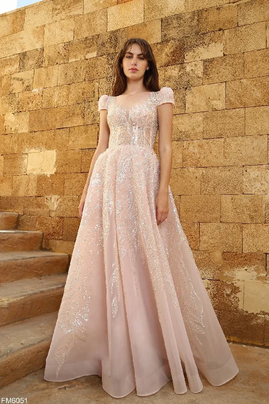 Strapless Women Dress with a Built - in Bra for Comfort and Support Strapless Women Dress with a Built - in Bra for Comfort and Support Azzure Couture FM6051