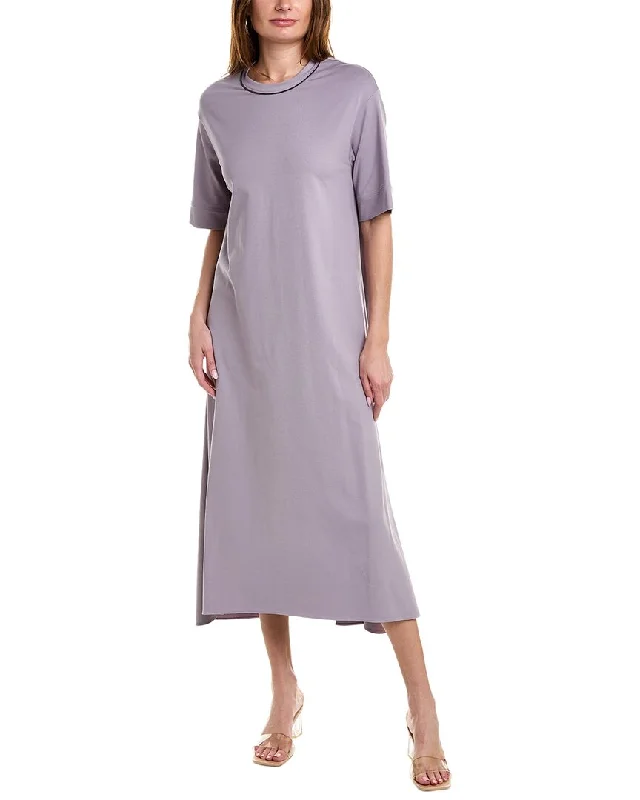 Long - Sleeve Women Dress in Velvet for a Luxurious Winter Look Long - Sleeve Women Dress in Velvet for a Luxurious Winter Look Brunello Cucinelli T-Shirt Maxi Dress