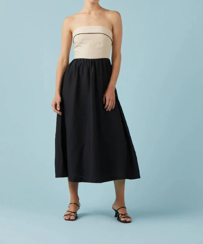 Empire Waist Women Dress to Accentuate the Bust and Conceal the Waist Empire Waist Women Dress to Accentuate the Bust and Conceal the Waist Color Block Gracie Dress In Tan/black Empire Waist Women Dress to Accentuate the Bust and Conceal the Waist Empire Waist Women Dress to Accentuate the Bust and Conceal the Waist Color Block Gracie Dress In Tan/black
