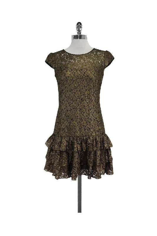 Wrap - Style Women Dress with Adjustable Fit for All Body Types Wrap - Style Women Dress with Adjustable Fit for All Body Types Cynthia Steffe - Gold & Black Lace Cap Sleeve Dress Sz 2 Wrap - Style Women Dress with Adjustable Fit for All Body Types Wrap - Style Women Dress with Adjustable Fit for All Body Types Cynthia Steffe - Gold & Black Lace Cap Sleeve Dress Sz 2