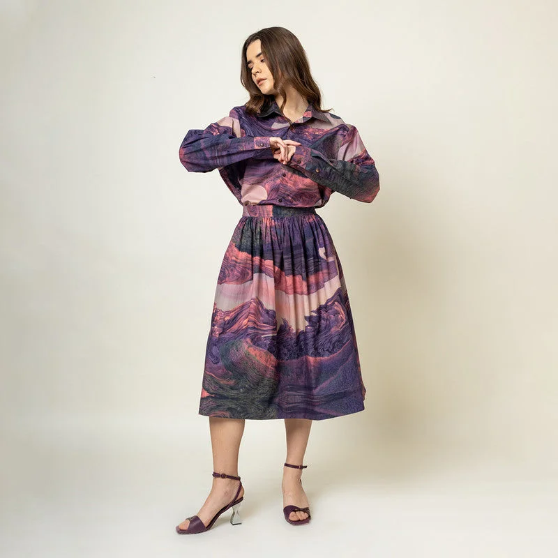 Halter Neck Women Dress to Show Off the Shoulders and Neckline Halter Neck Women Dress to Show Off the Shoulders and Neckline Upcycled Cotton Printed Skirt Set | Purple Halter Neck Women Dress to Show Off the Shoulders and Neckline Halter Neck Women Dress to Show Off the Shoulders and Neckline Upcycled Cotton Printed Skirt Set | Purple