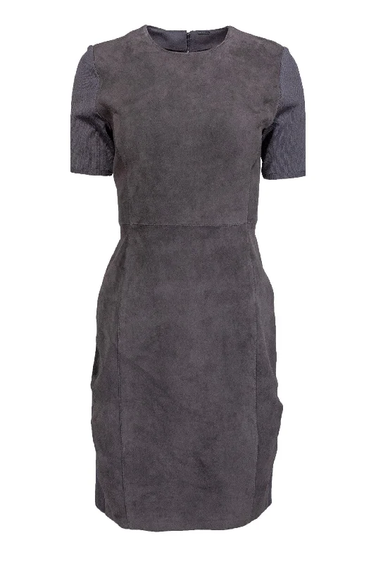 Pleated Women Dress with a Timeless and Elegant Texture Pleated Women Dress with a Timeless and Elegant Texture Elie Tahari - Grey Lamb Suede Sheath Dress Sz 6 Pleated Women Dress with a Timeless and Elegant Texture Pleated Women Dress with a Timeless and Elegant Texture Elie Tahari - Grey Lamb Suede Sheath Dress Sz 6