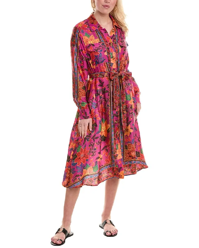 Shift Women Dress with a Simple and Classic Design for Everyday Wear Shift Women Dress with a Simple and Classic Design for Everyday Wear FARM Rio Tropical Tapestry Satin Shirtdress