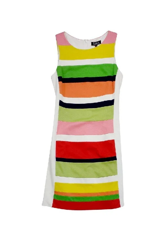 Printed Abstract Women Dress for a Modern and Artistic Appeal Printed Abstract Women Dress for a Modern and Artistic Appeal Francis - Multicolor Striped Sleeveless Dress Sz 0