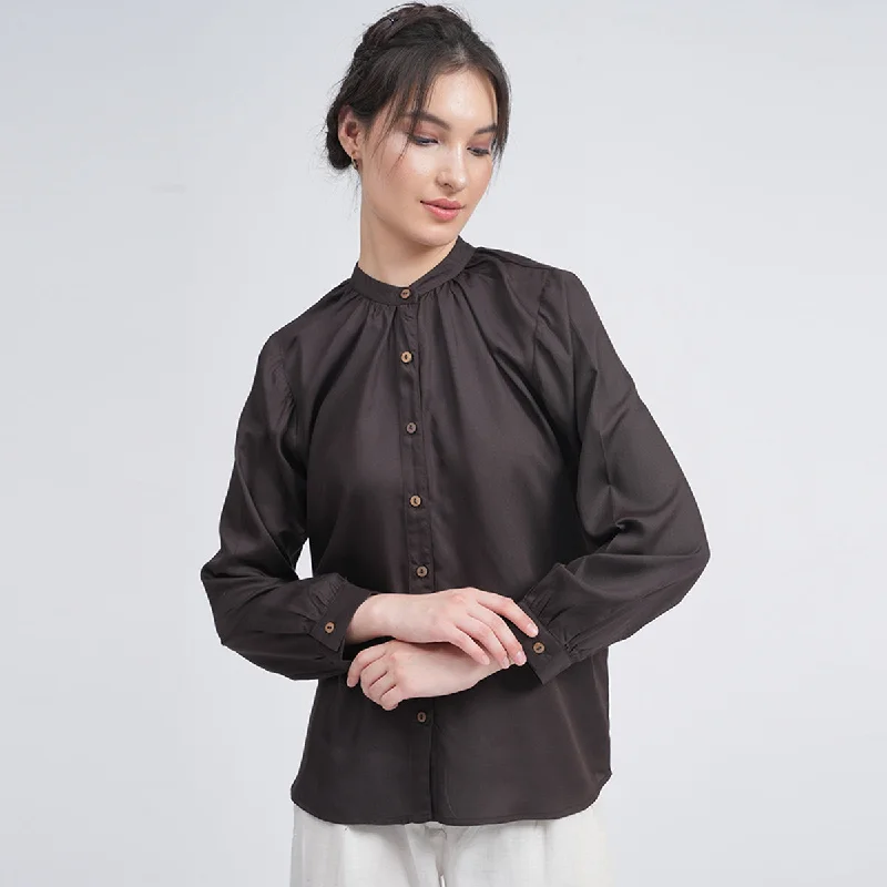 Lace - Embellished Women Dress for an Elegant and Sophisticated Appearance Lace - Embellished Women Dress for an Elegant and Sophisticated Appearance Full Sleeve Brown Shirt For Women | Lenzing Modal Lace - Embellished Women Dress for an Elegant and Sophisticated Appearance Lace - Embellished Women Dress for an Elegant and Sophisticated Appearance Full Sleeve Brown Shirt For Women | Lenzing Modal