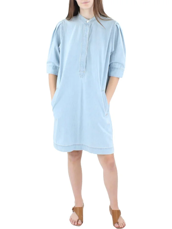 Ball Gown Women Dress with a Full Skirt for a Princess - like Look Ball Gown Women Dress with a Full Skirt for a Princess - like Look Goddard Womens Denim Half-button Shirtdress